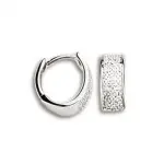 Créoles en or blanc 18 carats et diamants pour femme - gala Créoles en or blanc 18 carats et diamants pour femme - gala
