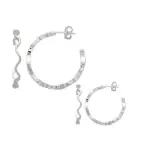 Croles originales ondules, argent 925 - riviera