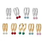 Croles ptillantes en zircon color femme - 9 modles