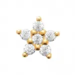 Eclat dor� en piercing d'oreille - le�la, plaqu� or 18 carats