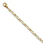 Gourmette, or 18k, maille figaro 1 / 1, paisseur 4 mm
