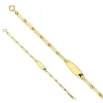 Gourmette prnom pour garon, or jaune 750 - petit bateau