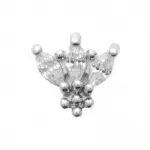 Jeanne - piercing d'oreille en argent 925, clat zircon