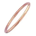 Jonc femme en argent rose, épaisseur 5 mm - esmeralda Jonc femme en argent rose, épaisseur 5 mm - esmeralda