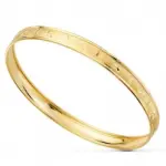 Jonc en or jaune 18 carats sculpt�, haute joaillerie - emilie