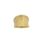 Large bague concave en acier dor� 316l - sauvage