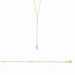 Long collier ou bracelet, perles de culture ovale / zircon - arya
