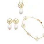 Parure complète, perles de culture baroque / plaqué or - ayana Parure complète, perles de culture baroque / plaqué or - ayana