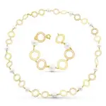 Parure sabrina - sautoir et bracelet en or bicolore 18 carats et perles de culture Parure sabrina - sautoir et bracelet en or bicolore 18 carats et perles de culture