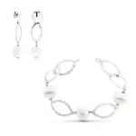 Parure yse - mariage en or blanc 18 carats et perles de culture