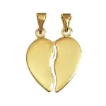 Pendentif d'amitié, coeur à diviser en plaqué or - a nous deux Pendentif d'amitié, coeur à diviser en plaqué or - a nous deux