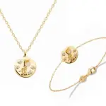 Pendentif ou bracelet girafe pour garon et fille, plaqu or