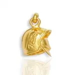 Pendentif casque de pompier en plaqu or 18 carats