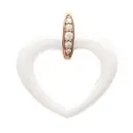 Pendentif coeur en céramique blanche & plaqué or rose - zya Pendentif coeur en céramique blanche & plaqué or rose - zya