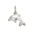 Pendentif dauphin en argent 925, femme & enfant