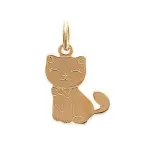 Pendentif pour enfant en plaqu or - chat