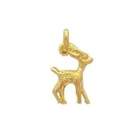 Pendentif enfant en plaqu or - faon, bambi