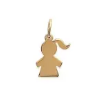Pendentif enfant en plaqu or - fillette