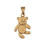 Pendentif enfant en plaqu or - ourson - teddybear
