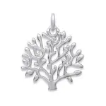Pendentif femme en argent rhodi�, arbre de vie - ath�na