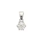 Pendentif femme, argent et zircon solitaire 6 mm - just'strass