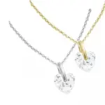 Pendentif femme, coeur brillant en zircon - cupidon