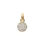 Pendentif femme en plaqué or, rond rehaussé de zircon - lara Pendentif femme en plaqué or, rond rehaussé de zircon - lara