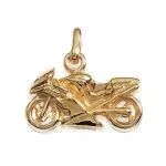 Pendentif homme plaqu or, moto - cylindres