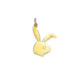 Pendentif lapin en or 18 carats pour femme et enfant