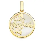 Pendentif en or 18 carats avec prnom dcoup pour femme