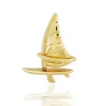 Pendentif planche  voile en plaqu or 18 carats