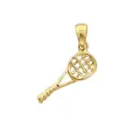 Pendentif raquette en plaqu or 18 carats