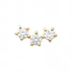 Piercing dor 18k avec zircon pour l'oreille - slne