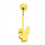 Piercing de nombril en or 18k espiègle & sexy - bunny chic Piercing de nombril en or 18k espiègle & sexy - bunny chic