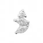 Piercing d'oreille en argent 925 et zircon - indira