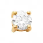 Piercing d'oreille plaqu or 18 carats et zircon - cla