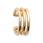 Piercing d'oreille sans trou, plaqu or 18 carats, 3 anneaux - amya