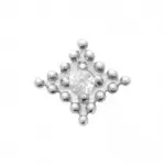 Piercing d'oreille avec zircon en argent 925 - artemisia