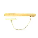 Pince  cravate luxe avec chiffres romains - or 18 carats - cadran