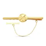 Pince  cravate luxe avec clubs de golf - or 18 carats - champion