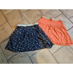 2 jupes fille 6 et 8 ans kiabi comme neuves