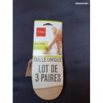 3 paires chaussettes ou mi - bas mousse confort