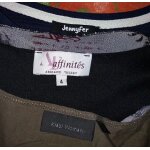 3 t - shirt manches longues marine - gris - kaki taille 50 / 54 jenifer - infinit� - kiabi woman