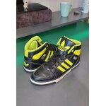 Adidas chaussure noir vert fluo en cuir basket 39 eu / 6. 5 us homme et femme