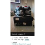 Air jordan 3 retro og bg - 40