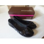 Ballerines noires vernies / toile minelli - pointure 40
