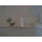 Bandeau h&m blanc avec 2 petits noeuds papillon gris  carreaux blancs