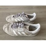 Basket adidas gazelle en daim gris et cuir blanc - 42
