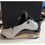 Baskets air jordan dub zero pour homme - noir, or m�tallique et blanc - 41