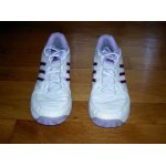 Basket cuir adidas ambition 8 str blanches et violettes intérieur parme taille 40 Basket cuir adidas ambition 8 str blanches et violettes intérieur parme taille 40
